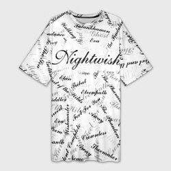 Женская длинная футболка Nightwish Songs Найтвиш песни Z