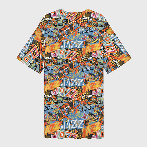 Женская длинная футболка Jazz / 3D-принт – фото 2