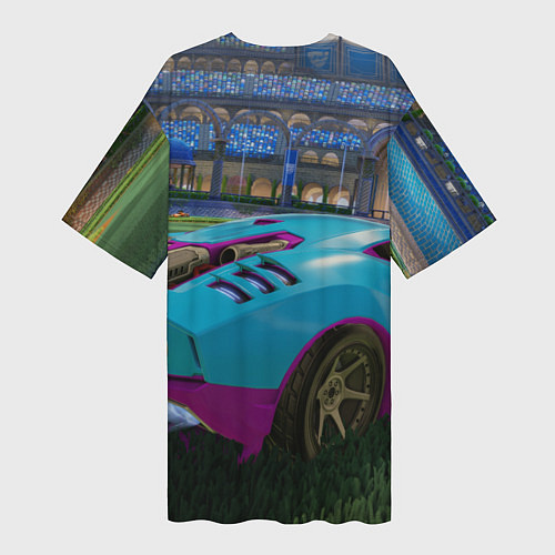 Женская длинная футболка Rocket League / 3D-принт – фото 2