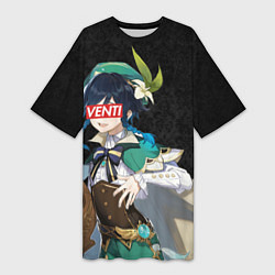 Женская длинная футболка Genshin Impact VENTI