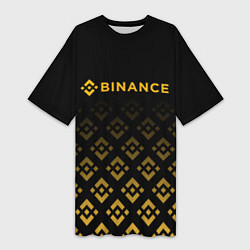 Женская длинная футболка BINANCE БИНАНС БИРЖА