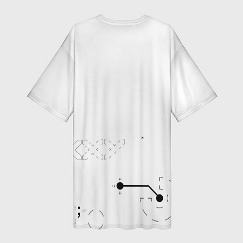 Женская длинная футболка Desert Eagle: Printstream White / 3D-принт – фото 2