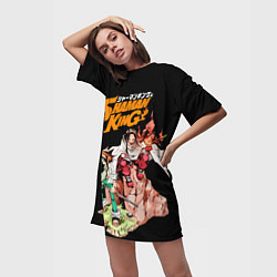 Футболка женская длинная Шаман Кинг Ремейк аниме, цвет: 3D-принт — фото 2
