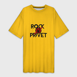 Женская длинная футболка Rock privet