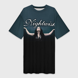 Футболка женская длинная Nightwish with Tarja, цвет: 3D-принт