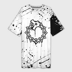 Футболка женская длинная МЕЛИОДАС 7 СМЕРТНЫХ ГРЕХОВ, цвет: 3D-принт