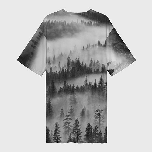 Женская длинная футболка Лесной Дух / 3D-принт – фото 2