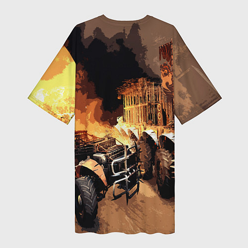 Женская длинная футболка Crossout Online / 3D-принт – фото 2