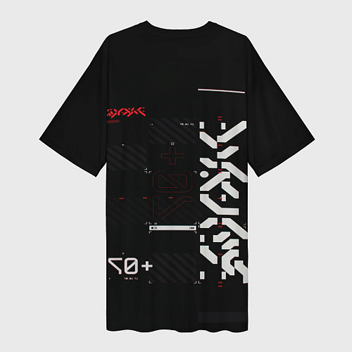 Женская длинная футболка CuberPunk 2077 / 3D-принт – фото 2