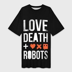 Женская длинная футболка Love Death Robots