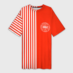 Женская длинная футболка Сборная Дании