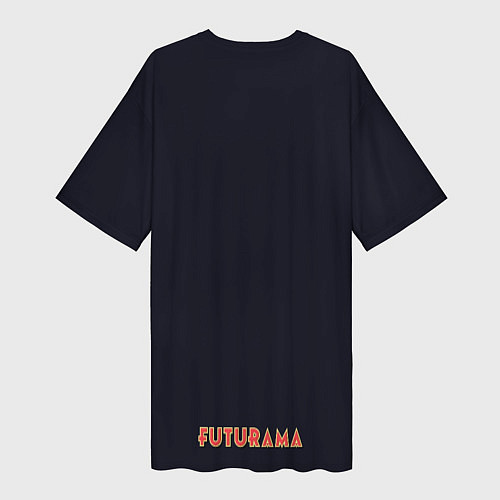 Женская длинная футболка Back to Futurama / 3D-принт – фото 2