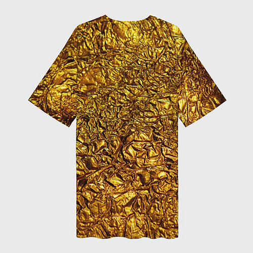 Женская длинная футболка Сусальное золото / 3D-принт – фото 2