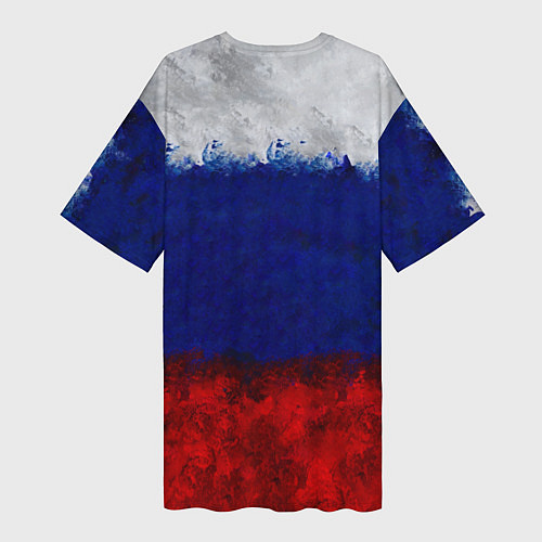 Женская длинная футболка Россия Russia Герб / 3D-принт – фото 2