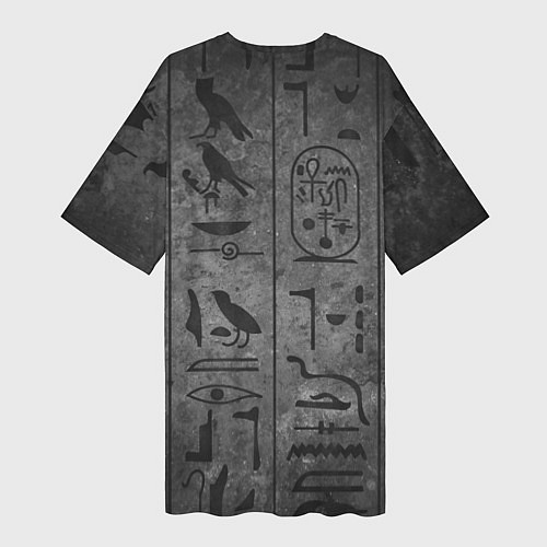 Женская длинная футболка Египетские Иероглифы 3D / 3D-принт – фото 2