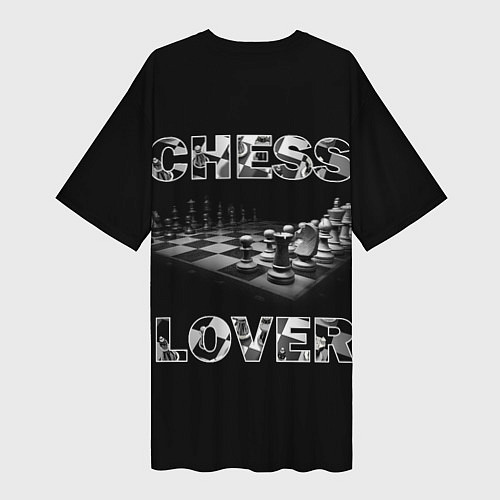 Женская длинная футболка Chess Lover Любитель шахмат / 3D-принт – фото 2