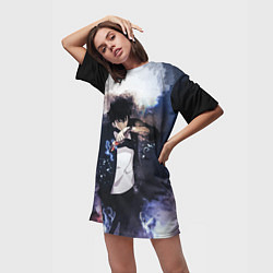 Футболка женская длинная Сон Джин Ву, цвет: 3D-принт — фото 2