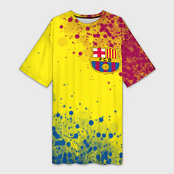 Футболка женская длинная Barcelona Барселона, цвет: 3D-принт