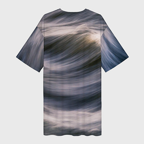 Женская длинная футболка Море волнуется / 3D-принт – фото 2