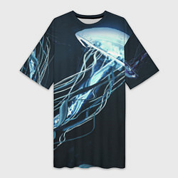 Женская длинная футболка Рисунок медуза