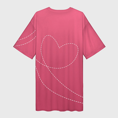 Женская длинная футболка Love is war / 3D-принт – фото 2