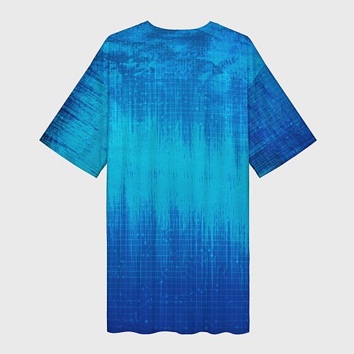 Женская длинная футболка Пиранья / 3D-принт – фото 2