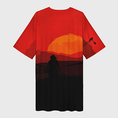 Женская длинная футболка RDR2 / 3D-принт – фото 2