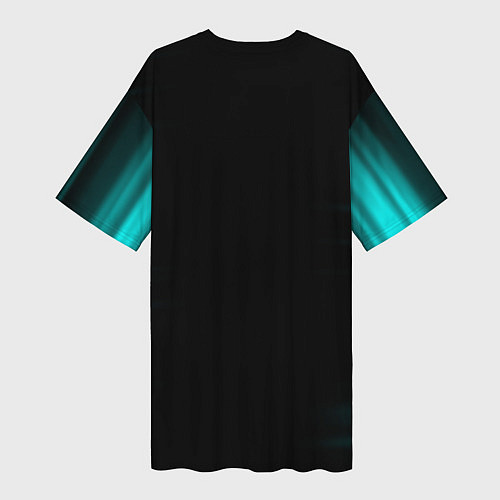 Женская длинная футболка Зора Идеаре Чёрный клевер / 3D-принт – фото 2
