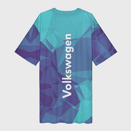 Женская длинная футболка VOLKSWAGEN / 3D-принт – фото 2
