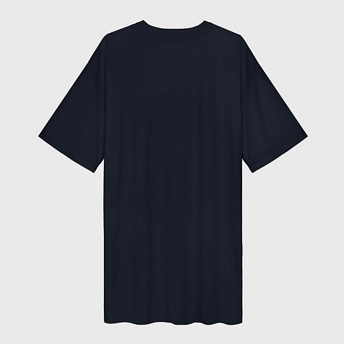 Женская длинная футболка РЮК на фоне луны / 3D-принт – фото 2