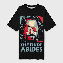 Женская длинная футболка The Dude Abides Лебовски