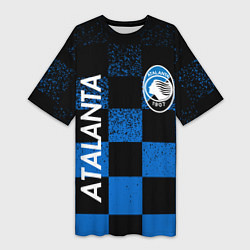 Футболка женская длинная FC ATALANTA ФК АТАЛАНТА, цвет: 3D-принт