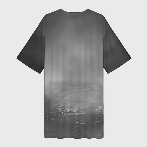 Женская длинная футболка Пираты в море / 3D-принт – фото 2