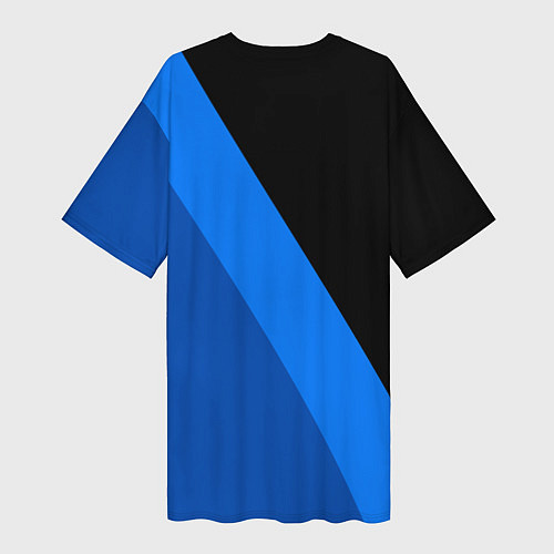 Женская длинная футболка INTERNATIONAL INTER MILAN / 3D-принт – фото 2