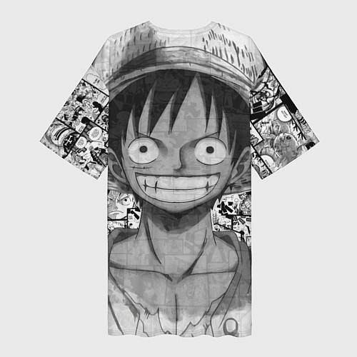 Женская длинная футболка Луфи улыбается one piece / 3D-принт – фото 2