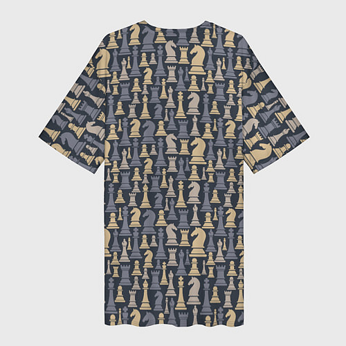 Женская длинная футболка Шахматист / 3D-принт – фото 2