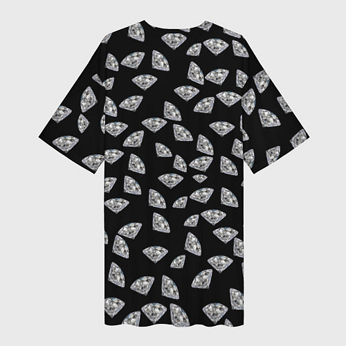 Женская длинная футболка Не счесть алмазов / 3D-принт – фото 2