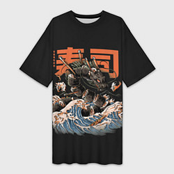 Женская длинная футболка Sushi Dragon
