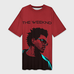 Футболка женская длинная The weeknd, цвет: 3D-принт