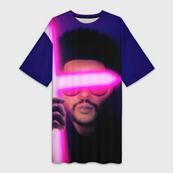 Футболка женская длинная The Weeknd - Blinding Lights, цвет: 3D-принт