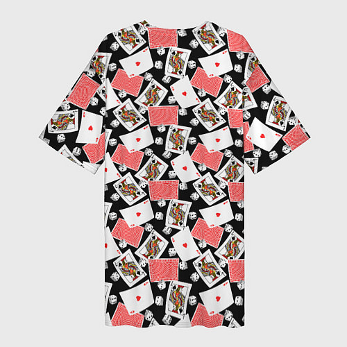 Женская длинная футболка Карты / 3D-принт – фото 2