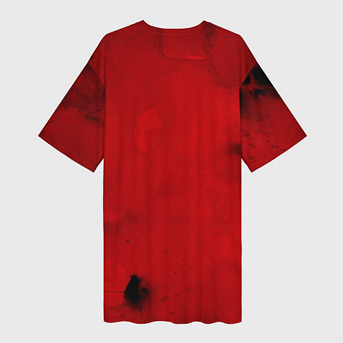 Женская длинная футболка МИККИ RED EDITION / 3D-принт – фото 2