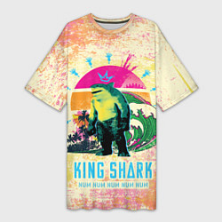 Женская длинная футболка King Shark