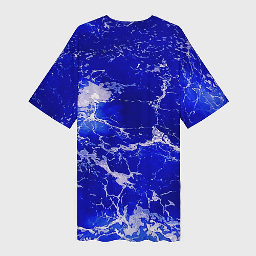 Женская длинная футболка Морские волны! / 3D-принт – фото 2