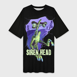 Женская длинная футболка СИРЕНОГОЛОВЫЙ SIREN HEAD