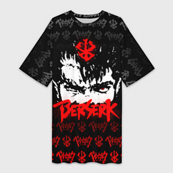 Футболка женская длинная BERSERK ЛОГО, цвет: 3D-принт