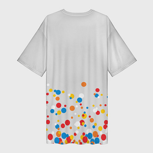 Женская длинная футболка Polkadot Man / 3D-принт – фото 2