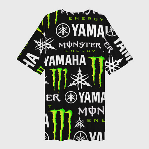 Женская длинная футболка YAMAHA X MONSTER SPORT / 3D-принт – фото 2