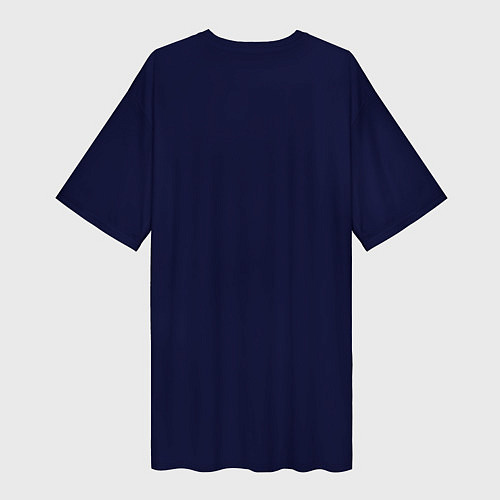 Женская длинная футболка Голубые береты / 3D-принт – фото 2