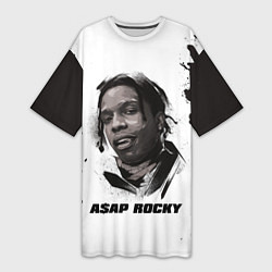 Футболка женская длинная АСАП ASAP ROCKY Z, цвет: 3D-принт